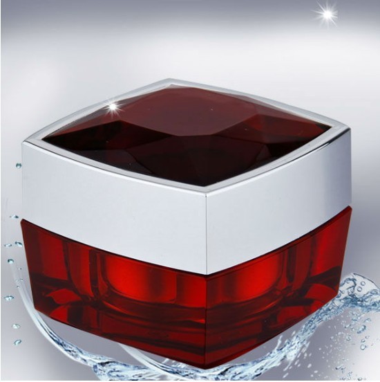 15ml 30ml 50ml Square Cosmetic Jar With Diamond Cap 