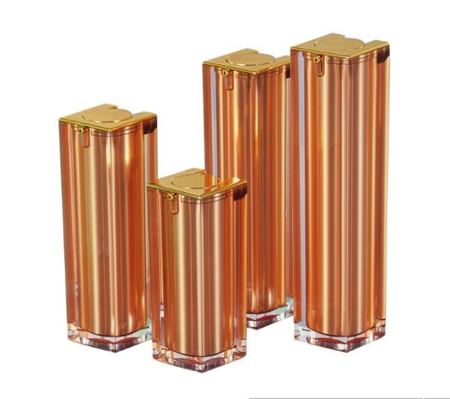 15ml 30ml 40ml 50ml square cosmetic airless acrylic bottle 