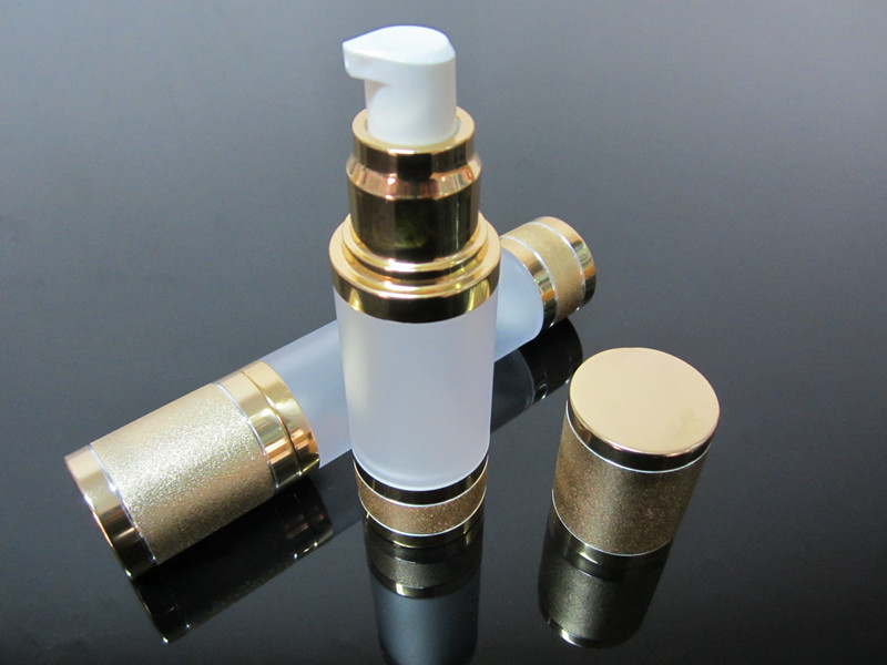 Empty Aluminium Round Airless Pump Bottles