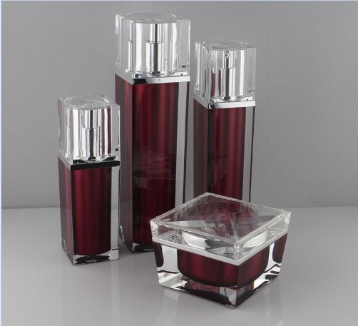 Square Luxury Acrylic Lotion Bottle 