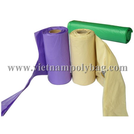 T-shirt plastic poly bag on roll C-fold/star seal-vietnampolybag.com