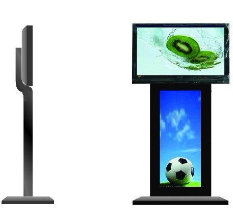 42& quot; lobby,office,commercial center dual screen mini pc digital sigange,lcd stand pc display