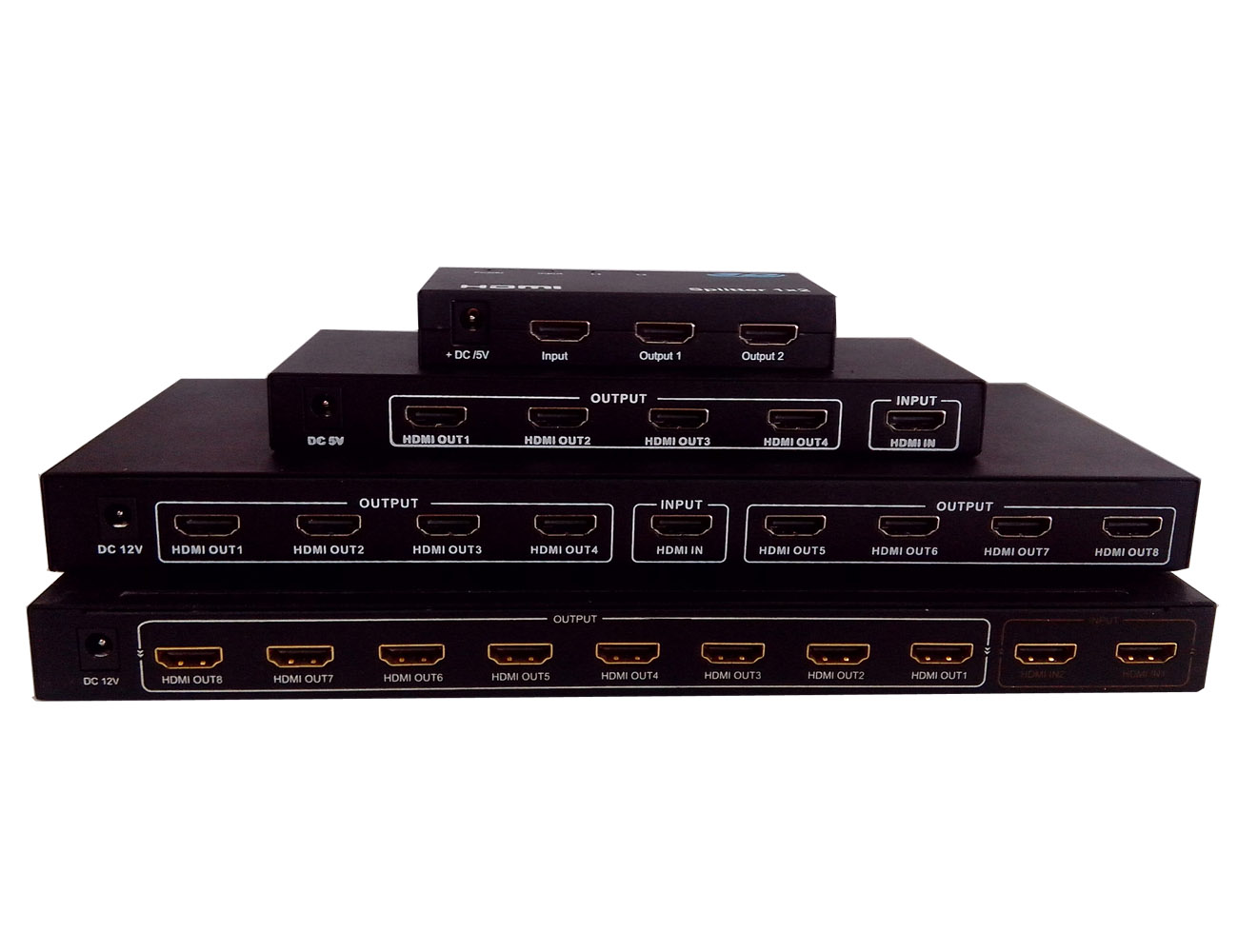 New design! 1 x 8 HDMI Splitter supports 4k x 2k