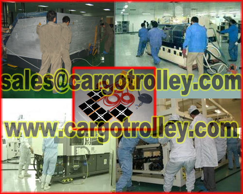 Air bearing casters suitable for clean rooms moving works