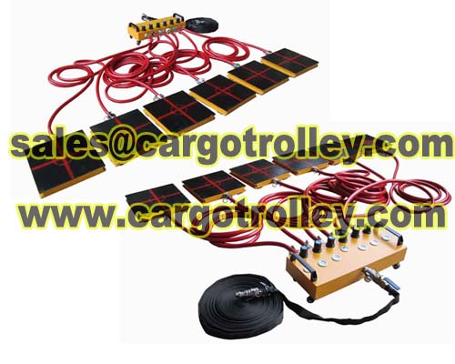 Air bearing movers moving heavy loads easily