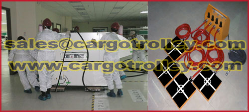 Air bearings movers for clean rooms 