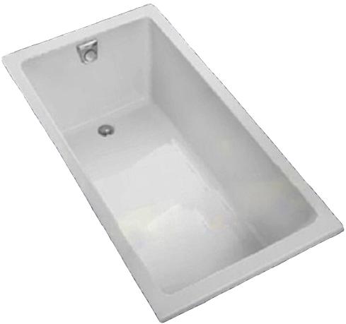 Rectangular cast iron bathtub