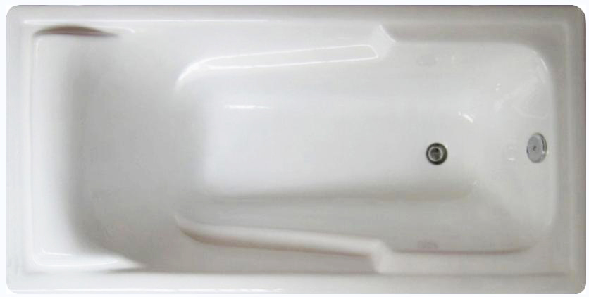 Enameled cast iron bathtub