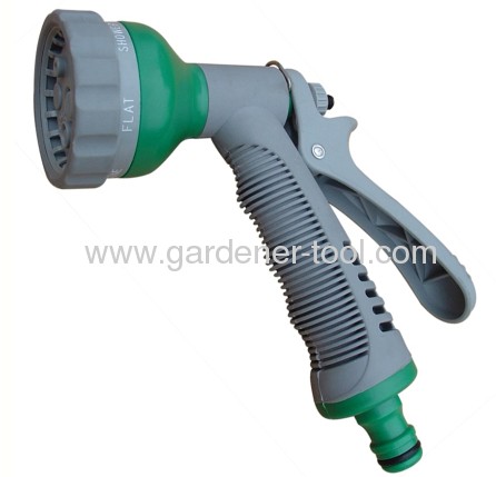 Plastic 6-way outdoor car wash nozzle