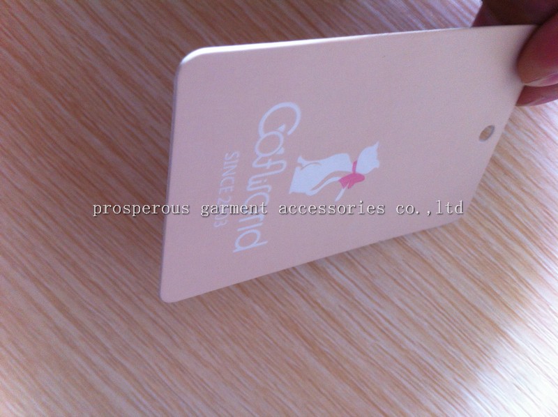 logo spot UV oil finish fashion hang tag 