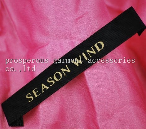 satin printed label for clothing