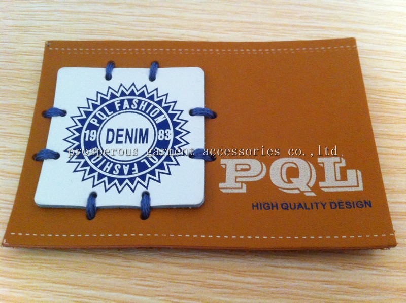 jean leather patche with sew patch on it