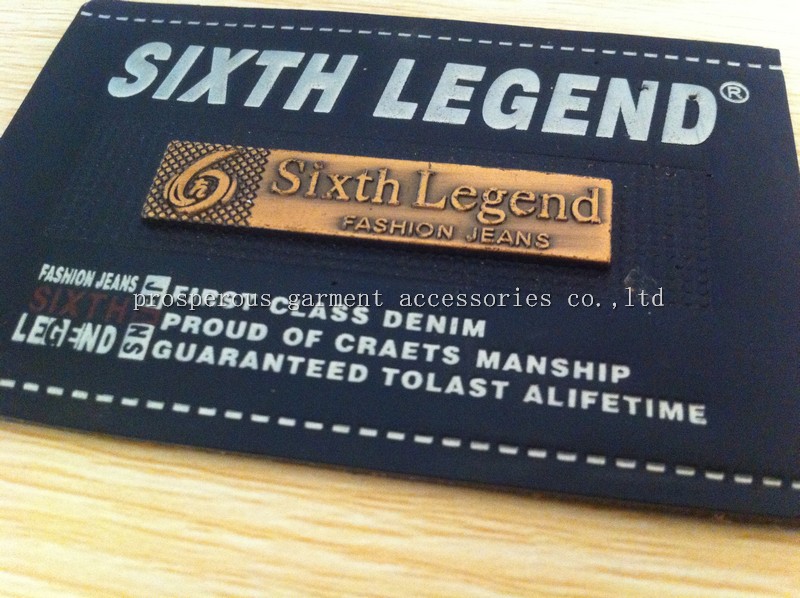 jeans leather label custom