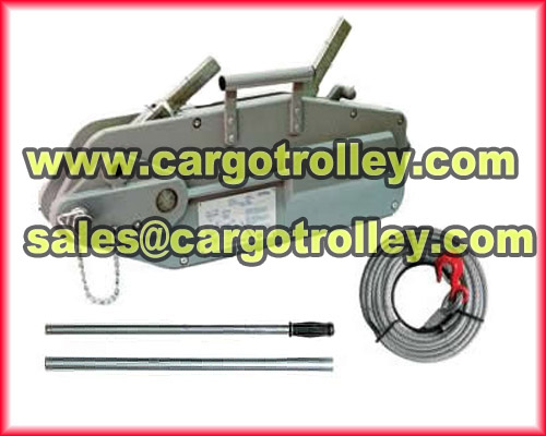 Wire rope pulling hoist application and pictures