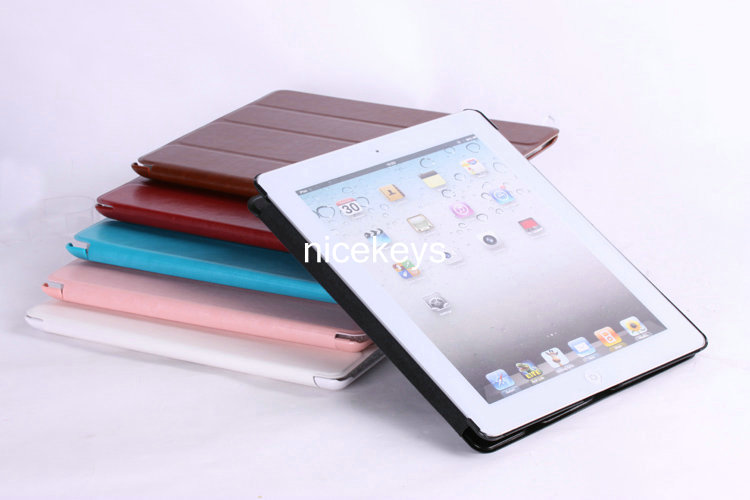 Luxury Pattern Leather Case for Apple Ipad 4 3 2 Magnetic New Smart Cover Stand
