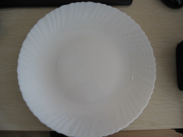 OPAL GLASSWARE FLAT PLATE(SIZE:7.5& quot;-10.5& quot;)