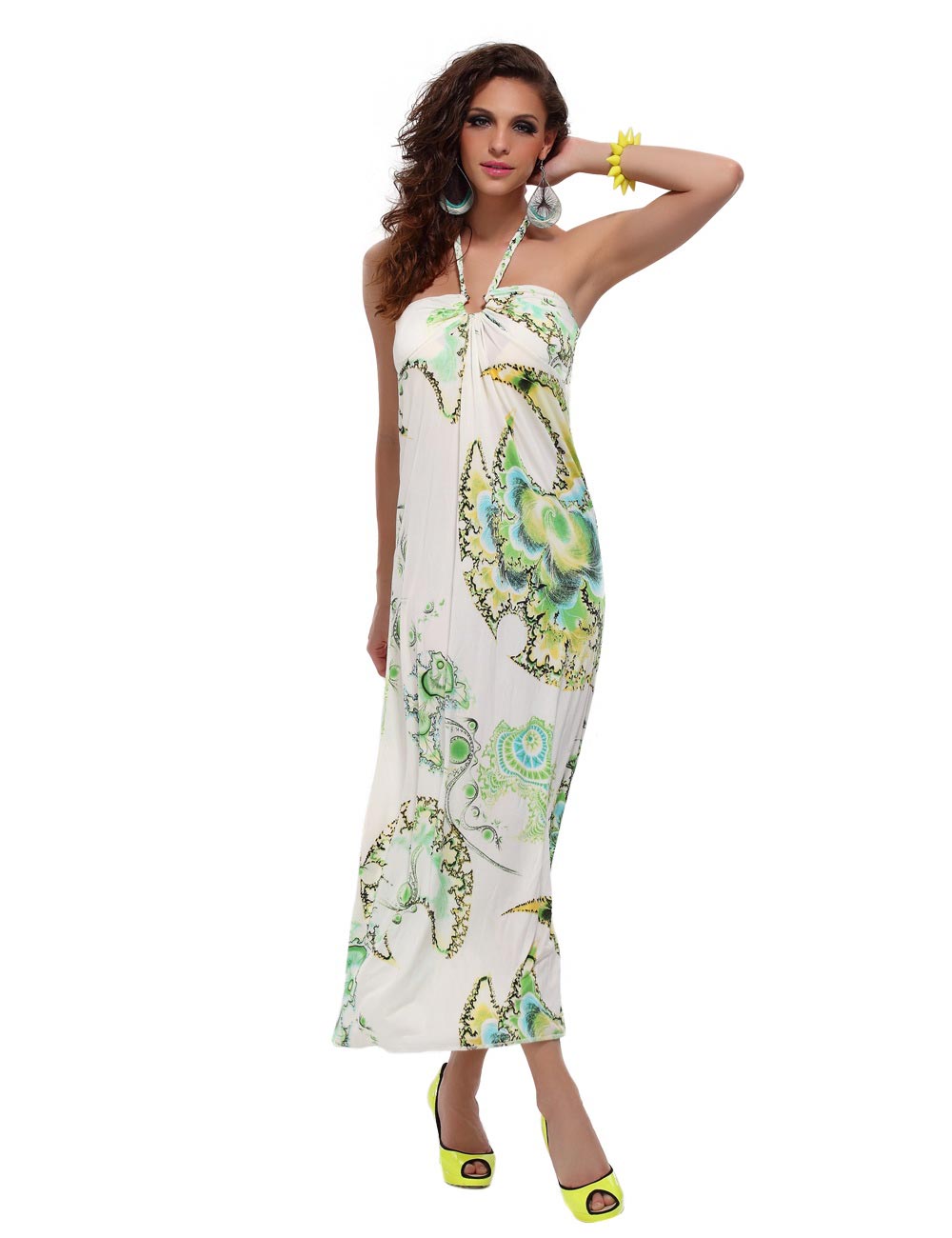 New Fashion Ladies Dress Long Halter Top