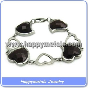 Hot selling stainless steel  heart bracelet