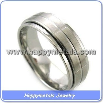 316L rotating stainless steel rings jewelry  