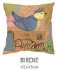 Print Poly Linen Applique Cushion Covers 18 X 18” For Office Bedding Decoration