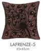 18” X 18” Applique Large Pillow Covers Cozy Brown For Living Room Couch , Invisible Zipper