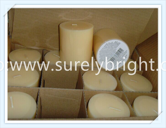 christmas decorative 7.5cm*7.5cm pillar candle