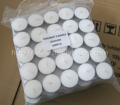 White tealight candles