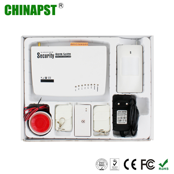 6 Wireless 4 Wired Zones GSM intelligent home security alarm