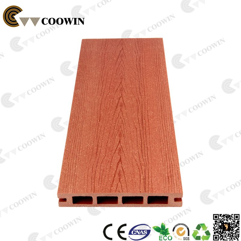 Garden used red color wood plastice floor