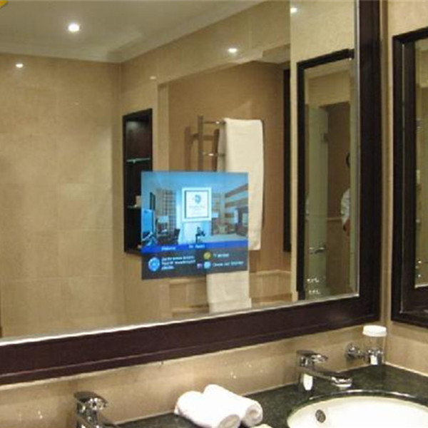 LED screens Electric Mirror, tv behind mirror glass,eb glass