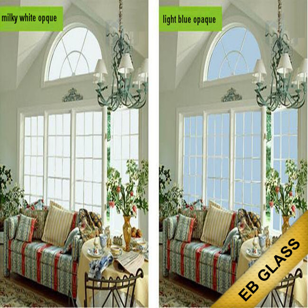 5+5mm Opaque temperature control smart glass, LOW-E temperature control smart glass ,eb glass
