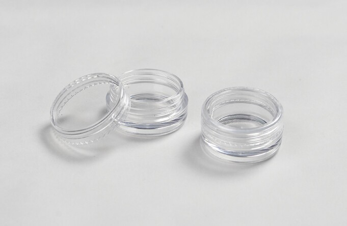 PS plastic round clear nail glitter pot container for nail art 