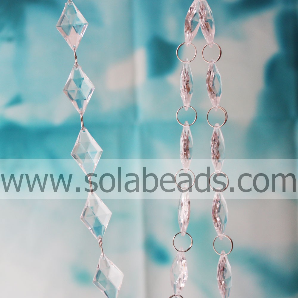 Winter 9*21*34mm Crystal Beading Chain Trim