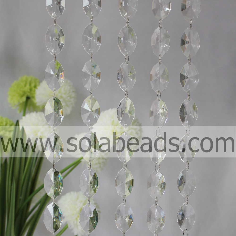For Tree 12*28*47mm Crystal Beading Curtain Trimming