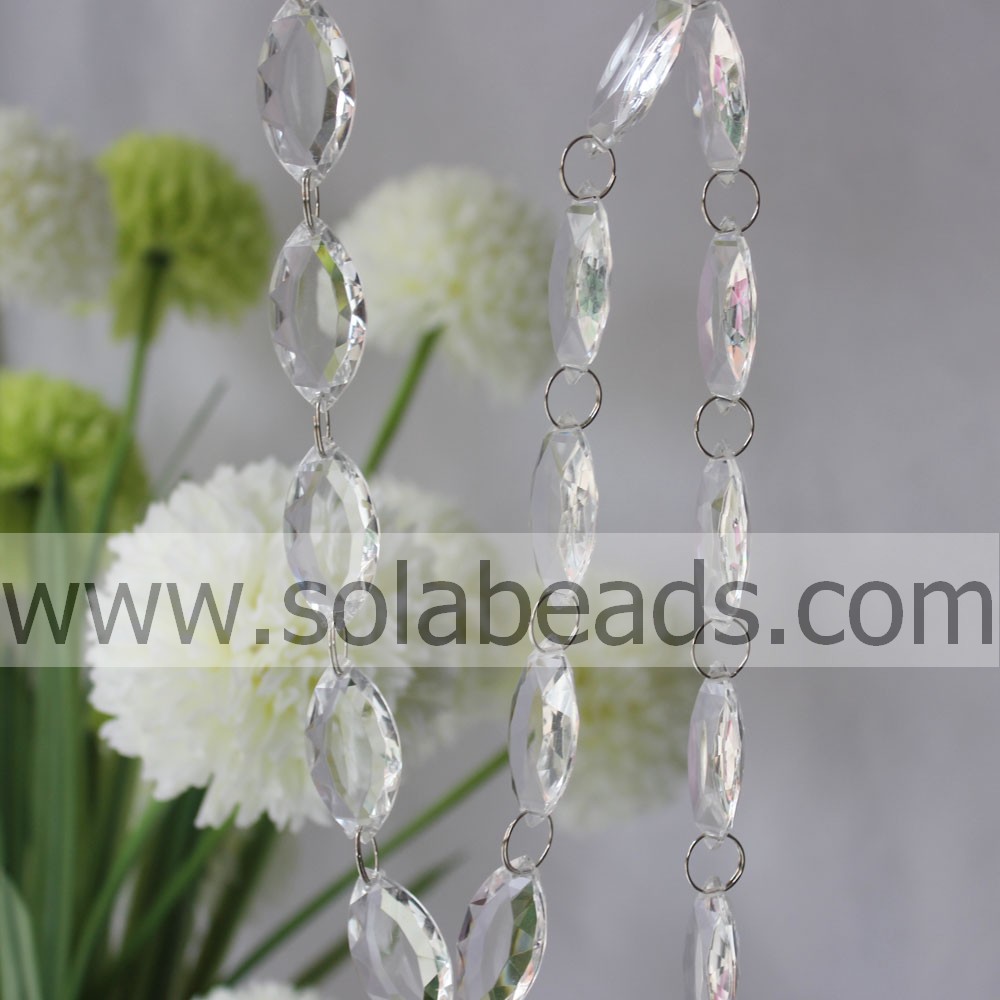 For Festival 8.5*20*40mm Crystal Beading Garland Chain