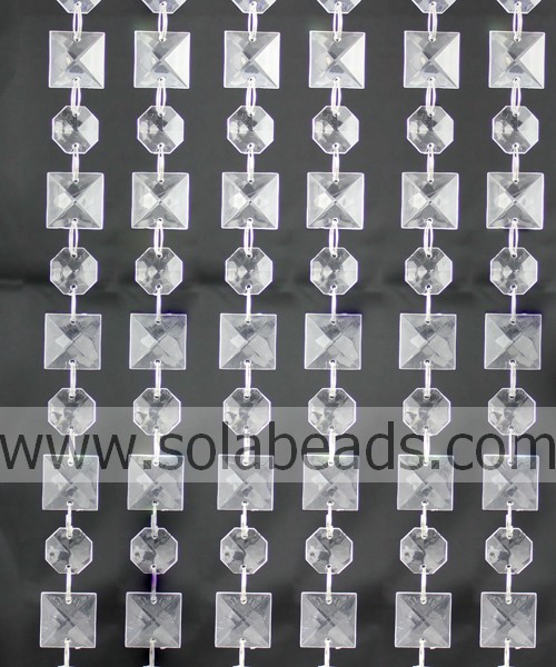 For Christmas 22MM&18MM Crystal Beading Garland Trim