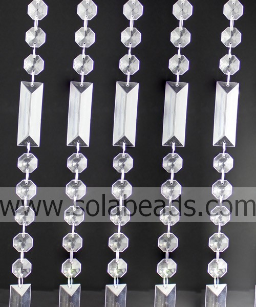 Xmas Decoration 50MM&18MM Crystal Beading Strand Garland