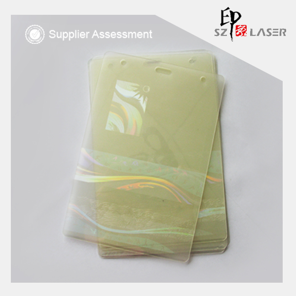Hologram laminating card pouch, holographic overlay