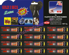 Extra Strong Rubber Instant Super Glue Gel , Quick Bond Adhesive for Metal