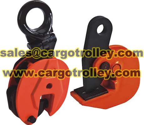 Metal lifting clamps application and price list 