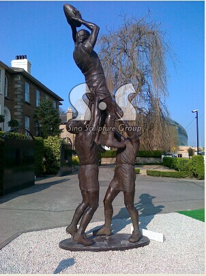 Bronze Rugby sculpture 