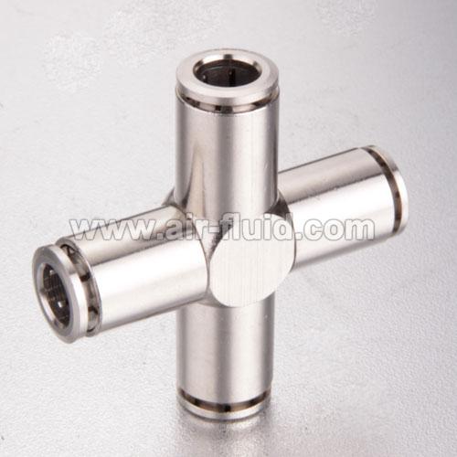 Union Cross Pneumatic Brass Push-in Fitting