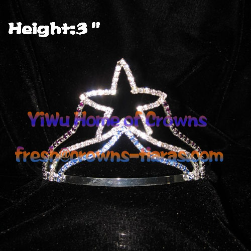 3inch Height Crystal Star Tiaras