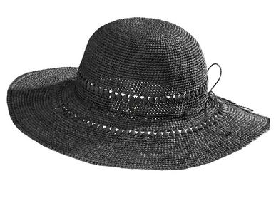 Ladies Pretty Wide-brimmed hat with Lotus leaf edge