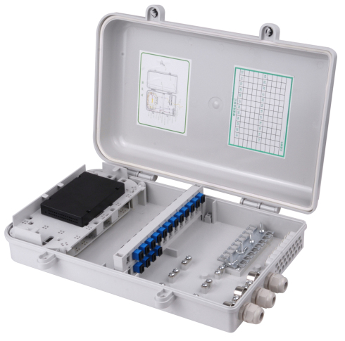 outdoor/indoor 24 core FTTH Fiber optic plastic Distribution box waterproof IP55 PC/ABS