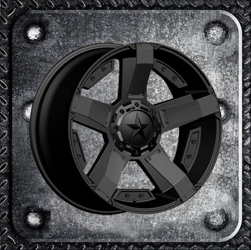 Alloy Wheels BLACK WITH PLASTIC DECORATION