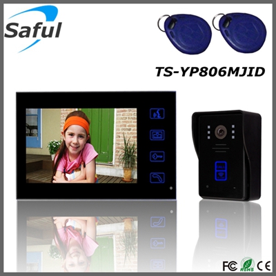 7& acute;& acute; color TFT-LCD indoor monitor HD night vision outdoor camera ID card door unlocking video intercom   