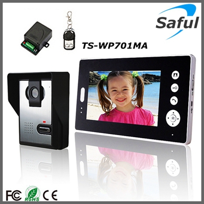 2.4GHz digital 7 inch Clear night vision  taking pictures automatically apartment video door phone intercom system