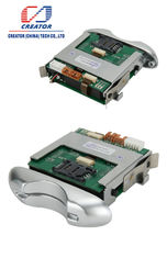 RS 232 Hybrid Half Insert RFID Card Reader / Manual Insert Card Reader For Kiosk