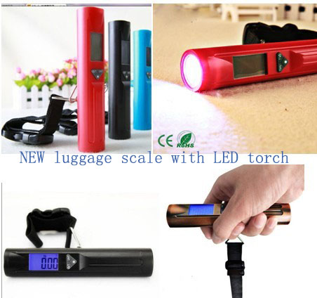 portable electronic luggage scale with led light 